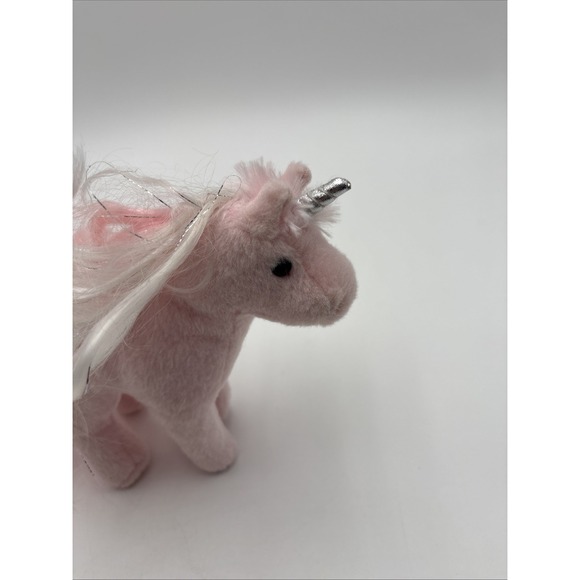Douglas Cuddle Toys Plush Unicorn Pink 6" Silver Sparkle Ava Stuffed Animal - Picture 6 of 14